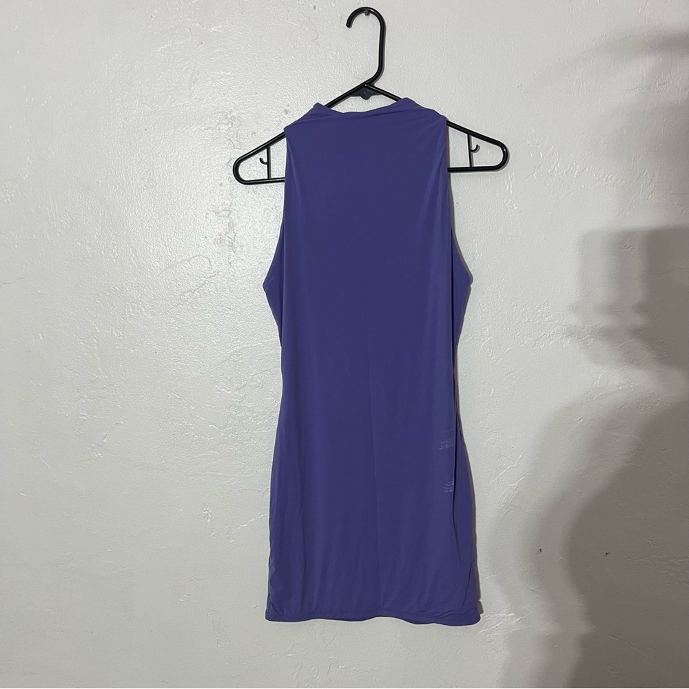 Naked Wardrobe Mock Neck Mini Dress Sleeveless Tank Bodycon Large Lined Stretchy - Picture 5 of 10